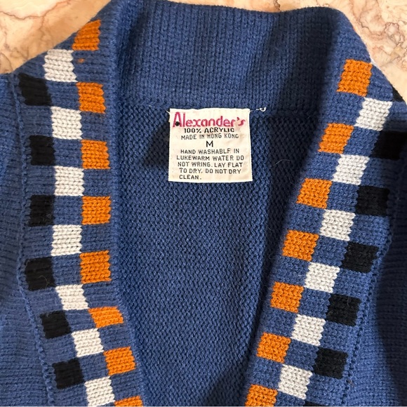 Vintage 70s Alexander’s Cardigan Sweater Belted Size Medium - Picture 15 of 16